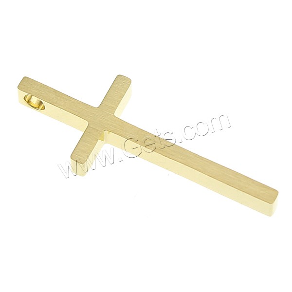 Colgantes de Cruces de acero inoxidable, chapado, diverso tamaño para la opción, más colores para la opción, agujero:aproximado 2.5mm, Vendido por UD