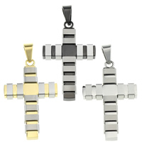 Stainless Steel Cross Pendants, plated Approx 