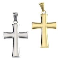 Stainless Steel Cross Pendants, plated Approx 