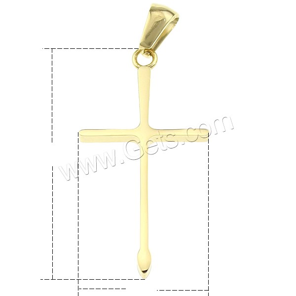 Stainless Steel Cross Pendants, plated, different size for choice, more colors for choice, Hole:Approx 3x5mm, Sold By PC