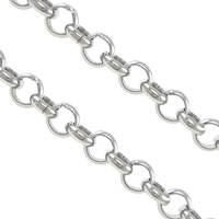 Stainless Steel Rolo Chain, 304 Stainless Steel, original color 