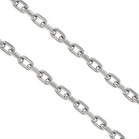 Stainless Steel Oval Chain, original color 