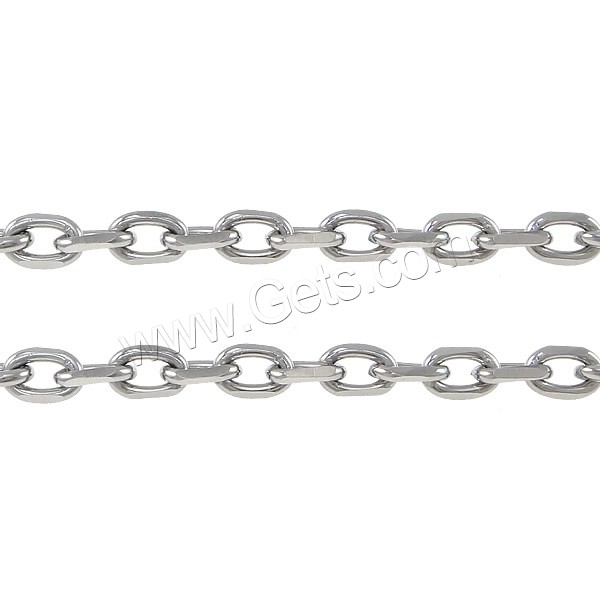 Stainless Steel Oval Chain, different size for choice, original color, Sold By m