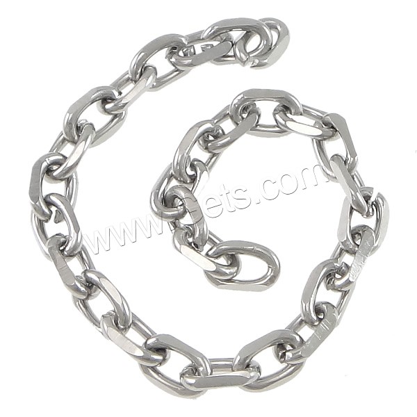 Stainless Steel Oval Chain, different size for choice, original color, Sold By m