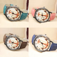 Women Wrist Watch, Canvas, with Glass & Zinc Alloy, Chinese movement, plated, adjustable & for woman nickel, lead & cadmium free, 40mm, 20mm Approx 8 Inch 