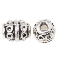 Zinc Alloy Jewelry Beads, Drum, plated lead & cadmium free Approx 2mm, Approx 