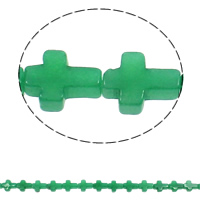Натуральные зеленые агатовые бусины , зеленый агат, Kресты, натуральный отверстие:Приблизительно 1mm, длина:Приблизительно 16.5 дюймовый, Приблизительно 25ПК/Strand, продается Strand