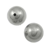 Acier inoxydable perles à écraser, Acier inoxydable 316, Rond, solide, couleur originale, 4mm Environ 2mm, Vendu par PC