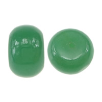 Aventurina verde, Tambor, natural, 9x14mm, agujero:aproximado 1mm, Vendido por UD