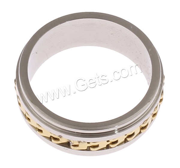 Men Stainless Steel Ring in Bulk, Donut, plated, different size for choice & for man & two tone, 23x8mm, Sold By PC