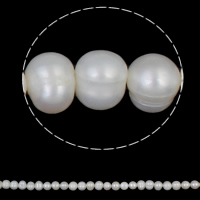 Potato Cultured Freshwater Pearl Beads, natural, white, 7-8mm Approx 0.8mm Approx 15.5 Inch 