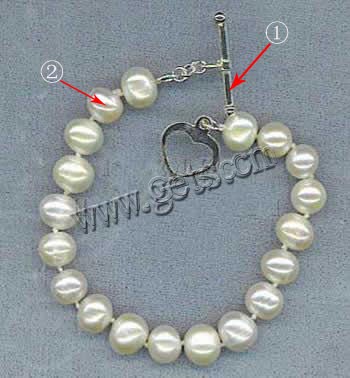 Freshwater Pearl Bracelet, different styles for choice, more colors for choice, 8-9mm, Length:7.5 Inch, Sold By Strand