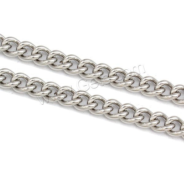 Stainless Steel Oval Chain, 304 Stainless Steel, different size for choice & twist oval chain, original color, Sold By m