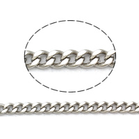 Stainless Steel Curb Chain, 304 Stainless Steel original color [