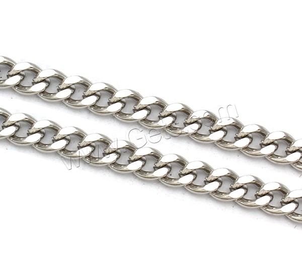 Stainless Steel Curb Chain, 304 Stainless Steel, different size for choice, original color, Sold By m