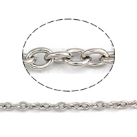 Stainless Steel Oval Chain, 304 Stainless Steel original color 