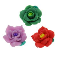 Flower Polymer Clay Beads, handmade Approx 1mm 