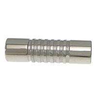 Round Stainless Steel Magnetic Clasp, Column, plated Approx 2mm 