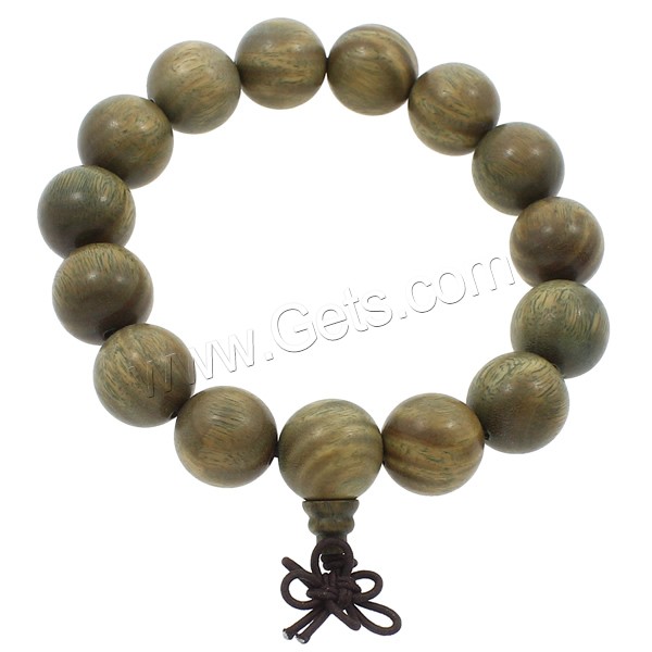 Wrist Mala, Aloewood, with nylon elastic cord, Round, Buddhist jewelry & different size for choice, Length:Approx 7.5 Inch, Sold By Strand