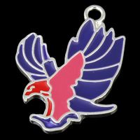 Zinc Alloy Enamel Pendants, Eagle, plated nickel, lead & cadmium free Approx 2.5mm 