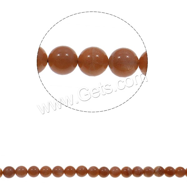 Sunstone Bead, Round, natural, different size for choice, Hole:Approx 1.5mm, Length:Approx 15.7 Inch, Sold By Strand