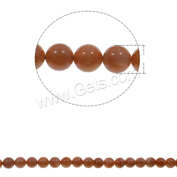 Sunstone Bead, Round, natural, different size for choice, Hole:Approx 1.5mm, Length:Approx 15.7 Inch, Sold By Strand