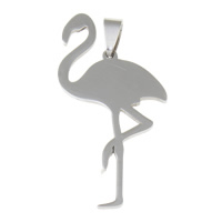 Pendentifs d'animaux en acier inoxydable , Grue, couleur originale Environ Vendu par PC