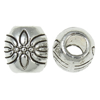 Zinc Alloy Jewelry Beads, Drum, plated lead & cadmium free Approx 1.5mm, Approx 