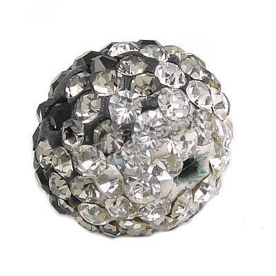 Perles d'argile Pave strass, Clay Pave, Rond, taille des strass différents pour choix & avec les strass de catégorie A & deux tons, 8mm Environ 2mm, Vendu par PC