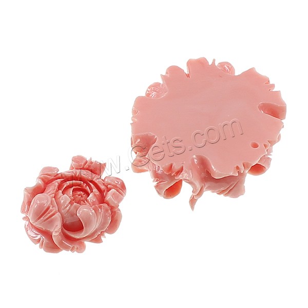 Fluted Giant Pendant, Flower, Carved, different size for choice, pink, Hole:Approx 1.5mm, Sold By PC