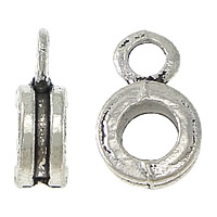 Perles de Bail en alliage de zinc , Plaqué de couleur d'argent Environ 4mm, 3mm, Vendu par PC