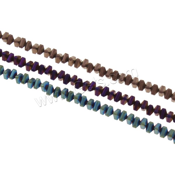 Perles hématite non-magnétique, hématite non magnétique, triangle, Placage, normes différentes pour le choix & givré, plus de couleurs à choisir, Trou:Environ 1mm, Longueur:Environ 15.7 pouce, Vendu par brin