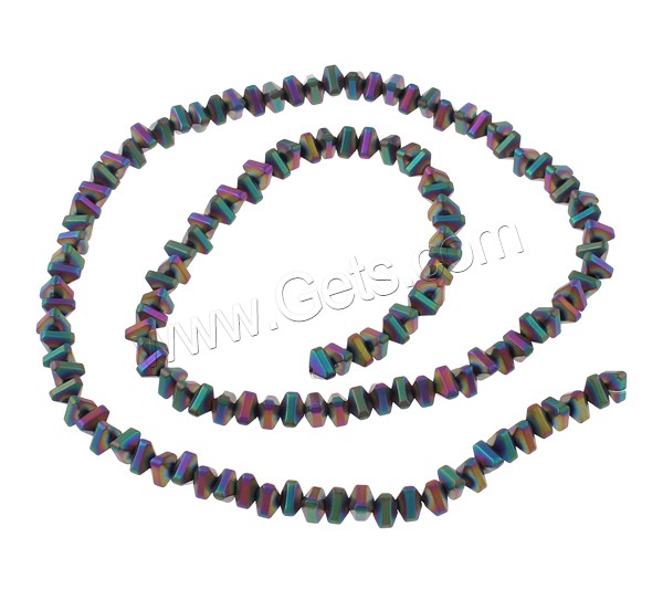 Perles hématite non-magnétique, hématite non magnétique, triangle, Placage, normes différentes pour le choix & givré, plus de couleurs à choisir, Trou:Environ 1mm, Longueur:Environ 15.7 pouce, Vendu par brin