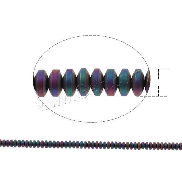 非磁性の赤鉄鉱ビーズ, ノンマグネティックヘマタイト, 円形, メッキ, 異なるサイズの選択 & つや消し, 無色, 穴:約 1mm, 長さ:約 15.7 インチ, 売り手 ストランド