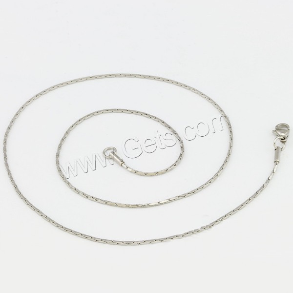 Stainless Steel Chain Necklace, different size for choice & Boston chain, original color, Length:Approx 17.7 Inch, Sold By Strand