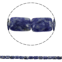 Abalorio Con Manchas Azules, Punto azul, Rectángular, natural, 14x19x6mm, agujero:aproximado 1.5mm, longitud:aproximado 15.7 Inch, aproximado 22PCs/Sarta, Vendido por Sarta