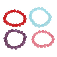 Glass Jewelry Beads Bracelets, Round, stoving varnish 10mm Approx 6 Inch 