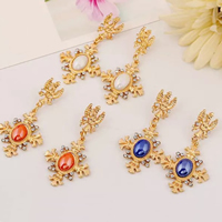 Resin Zinc Alloy Earring, with Resin, gold color plated, with rhinestone 