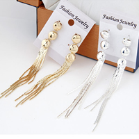 Fashion Fringe Earrings, Zinc Alloy, plated 