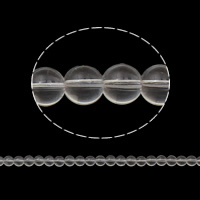 Abalorio de vidrio translúcido, Esférico, diverso tamaño para la opción, claro, agujero:aproximado 1mm, longitud:aproximado 31.4 Inch, Vendido por Sarta