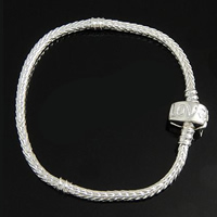 Messing Europa Armband , Wort Liebe, plattiert, keine, 12x7.5mm, 3mm, 4mm, Länge:ca. 7.5 ZollInch, verkauft von Strang