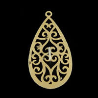 Brass Jewelry Pendants, Teardrop, plated Approx 1mm 