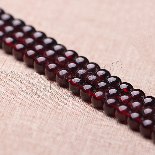 Natural Garnet Beads, Round, January Birthstone & different size for choice, Grade AA, Length:Approx 15 Inch, Sold By Strand