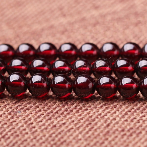 Natural Garnet Beads, Round, January Birthstone & different size for choice, Grade AAAAA, Length:Approx 15 Inch, Sold By Strand