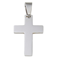 Stainless Steel Cross Pendants, original color Approx 