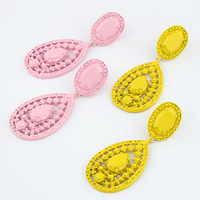 Zinc Alloy Drop Earring, stoving varnish 