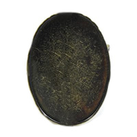 Messing Ringschiene, oval, plattiert, einstellbar, keine, 25.5x19mm, Bohrung:ca. 16.5mm, Innendurchmesser:ca. 25x18.5mm, Größe:6.5, 1000PCs/Tasche, verkauft von Tasche