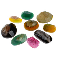 Druzy Cabochon, Eisquarz Achat, natürlich, druzy Stil & flache Rückseite & gemischt, 11x22x10mm-24x26x8mm, 100PCs/Tasche, verkauft von Tasche