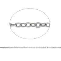 Stainless Steel Oval Chain, with plastic spool original color 