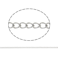 Stainless Steel Oval Chain, with plastic spool & twist oval chain, original color 